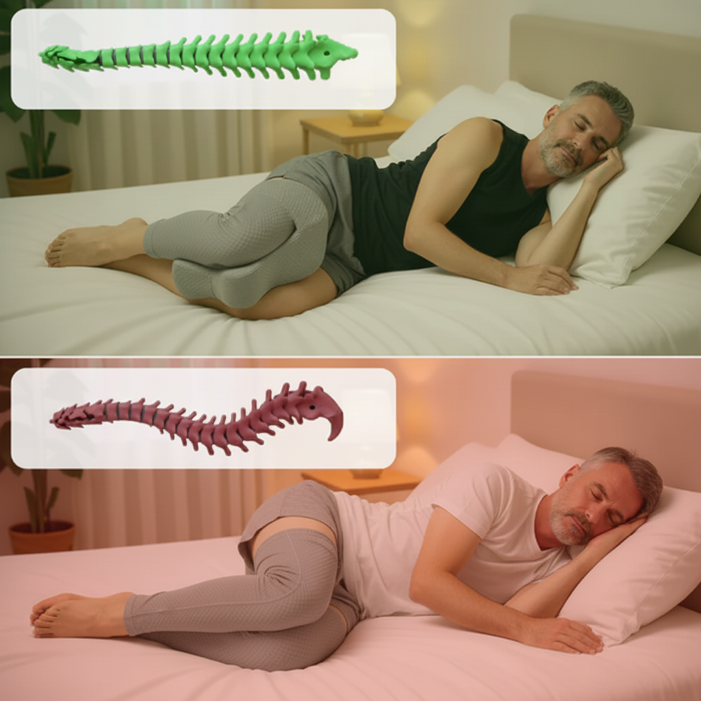 Oreiller orthopédique pour les jambes – Réduit les douleurs au dos, aux hanches et aux genoux